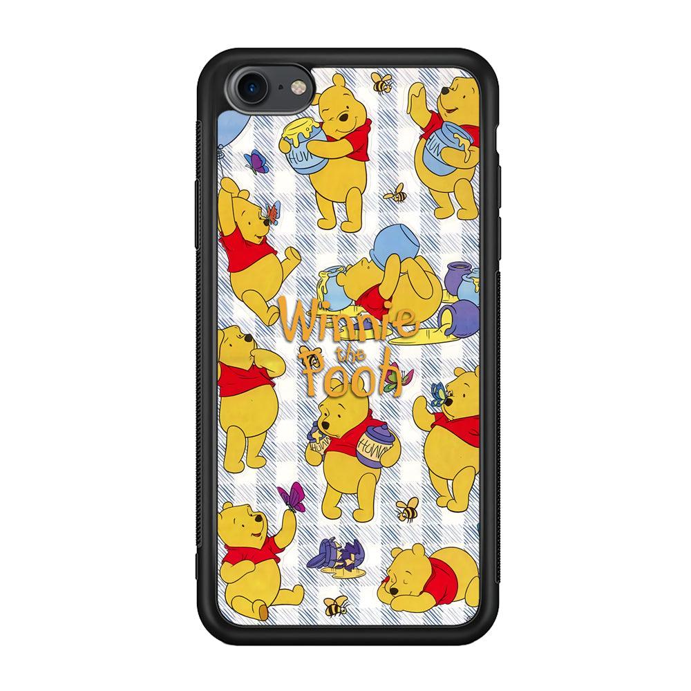 Winnie The Pooh Moment in A Day iPhone 7 Case-Rubber Black (2D Case)-Oxvistore