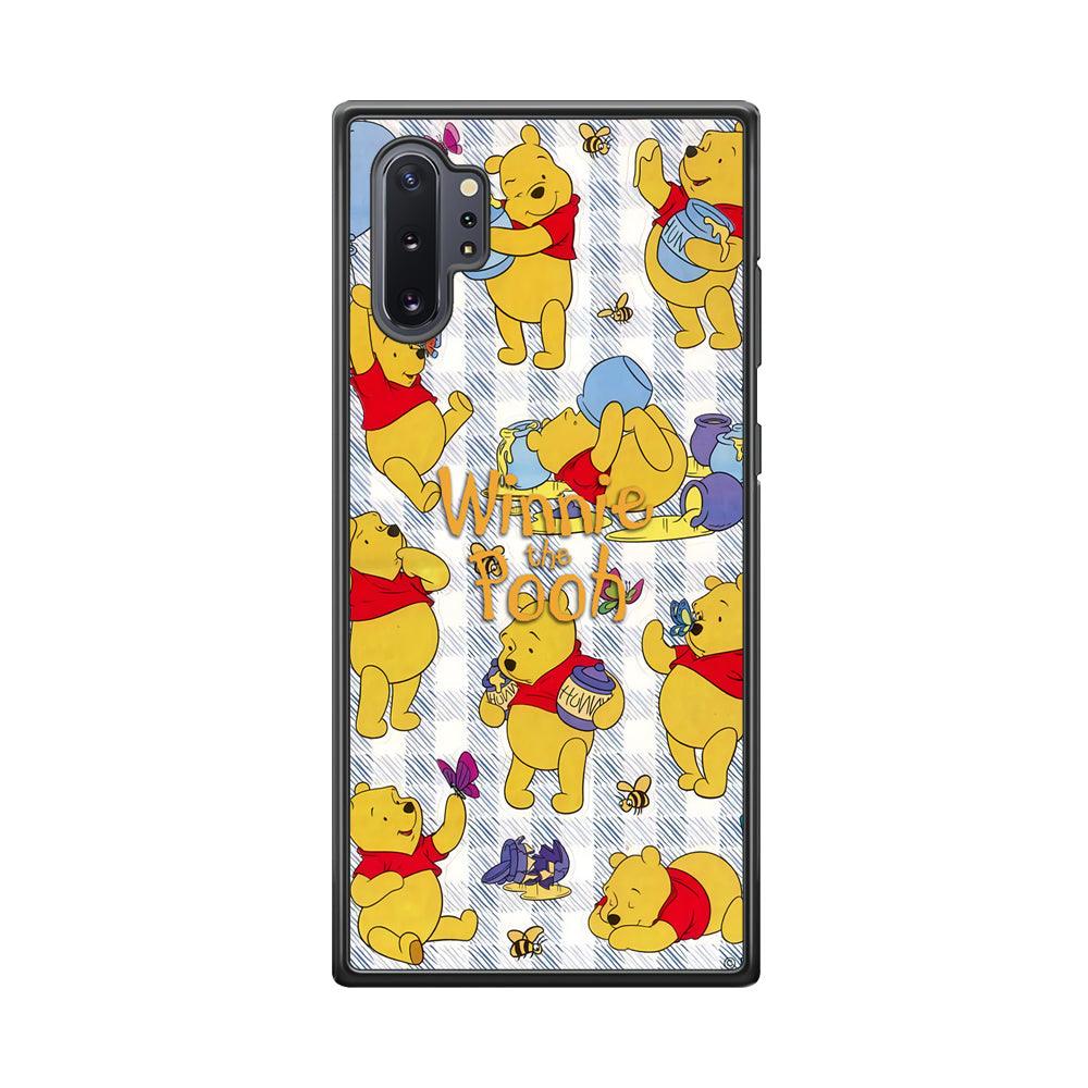 Winnie The Pooh Moment in A Day Samsung Galaxy Note 10 Plus Case-Rubber Black (2D Case)-Oxvistore