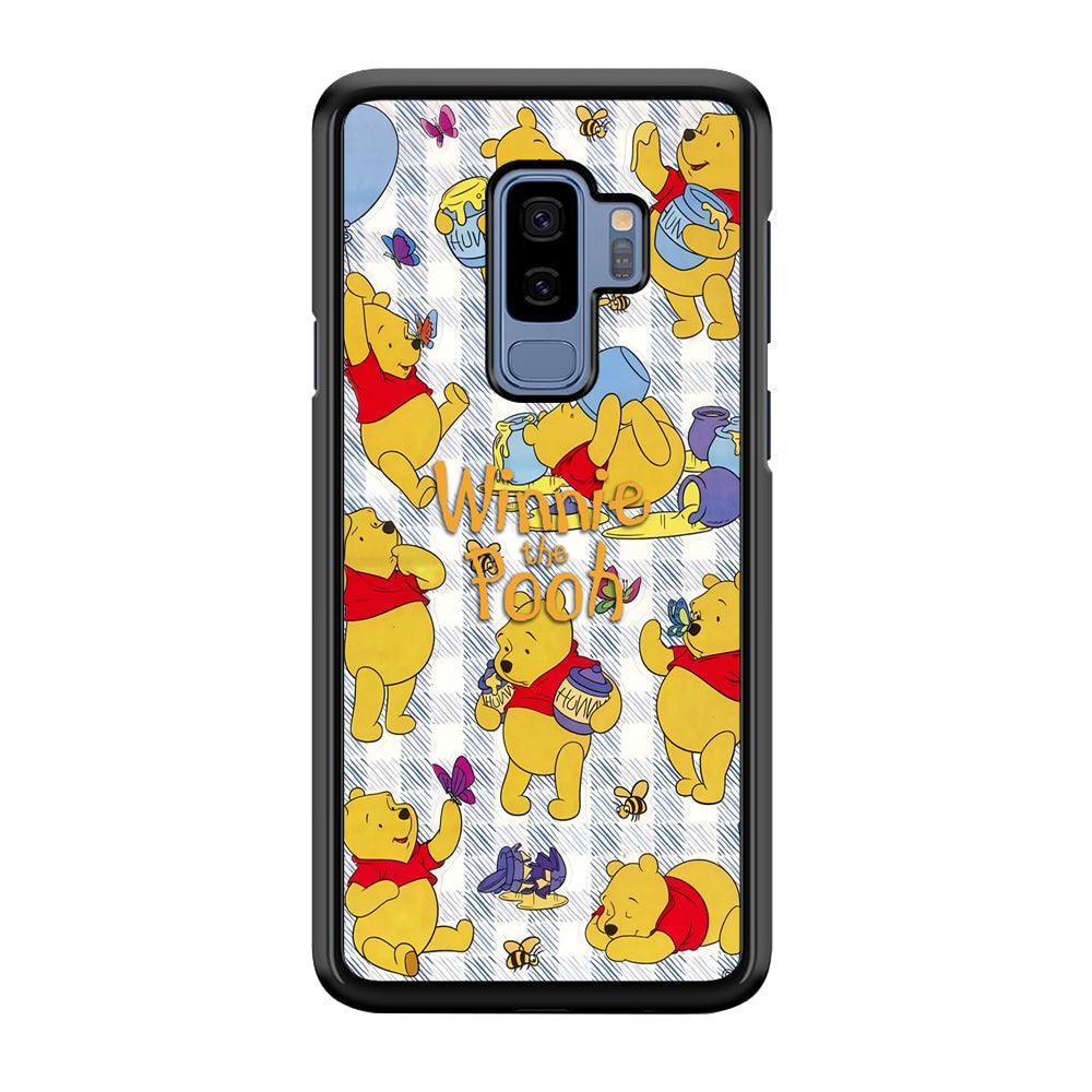 Winnie The Pooh Moment in A Day Samsung Galaxy S9 Plus Case-Rubber Black (2D Case)-Oxvistore