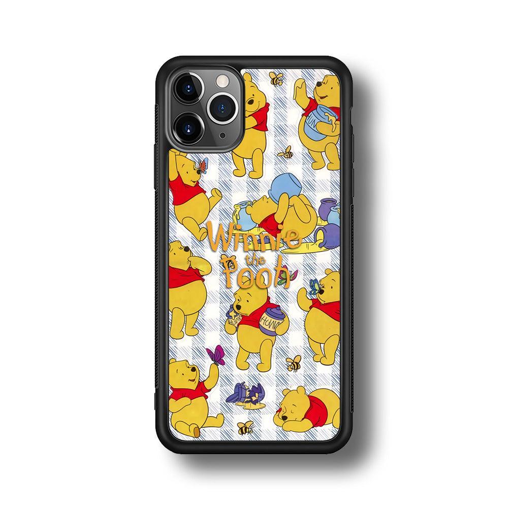 Winnie The Pooh Moment in A Day iPhone 11 Pro Max Case-Rubber Black (2D Case)-Oxvistore