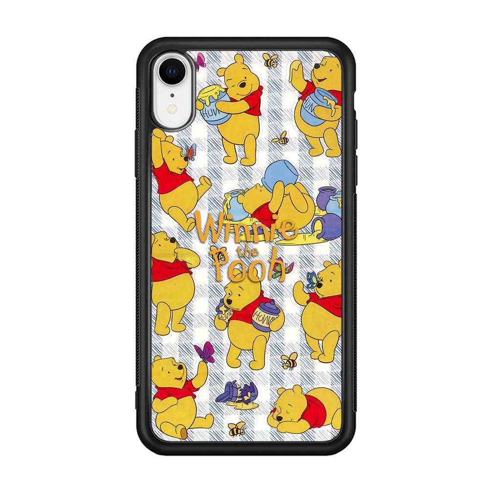 Winnie The Pooh Moment in A Day iPhone XR Case-Rubber Black (2D Case)-Oxvistore