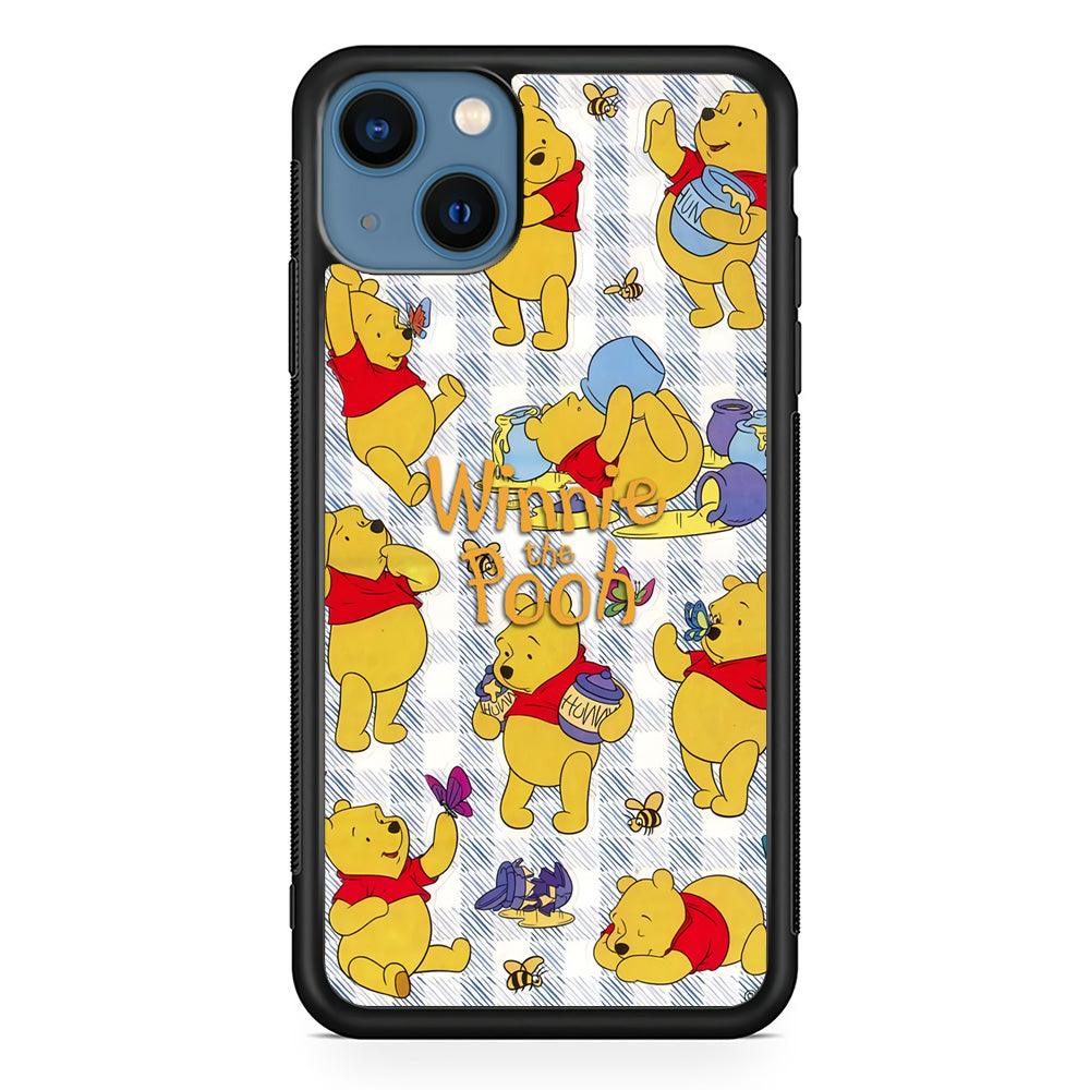 Winnie The Pooh Moment in A Day iPhone 13 Case-Rubber Black (2D Case)-Oxvistore