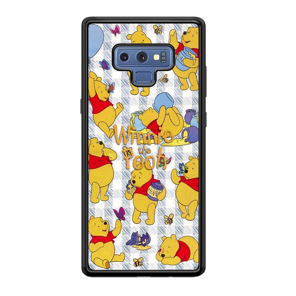 Winnie The Pooh Moment in A Day Samsung Galaxy Note 9 Case-Rubber Black (2D Case)-Oxvistore