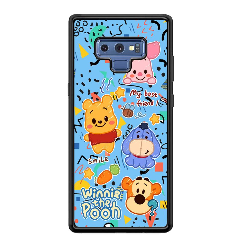 Winnie The Pooh The Best Friend Samsung Galaxy Note 9 Case-Rubber Black (2D Case)-Oxvistore