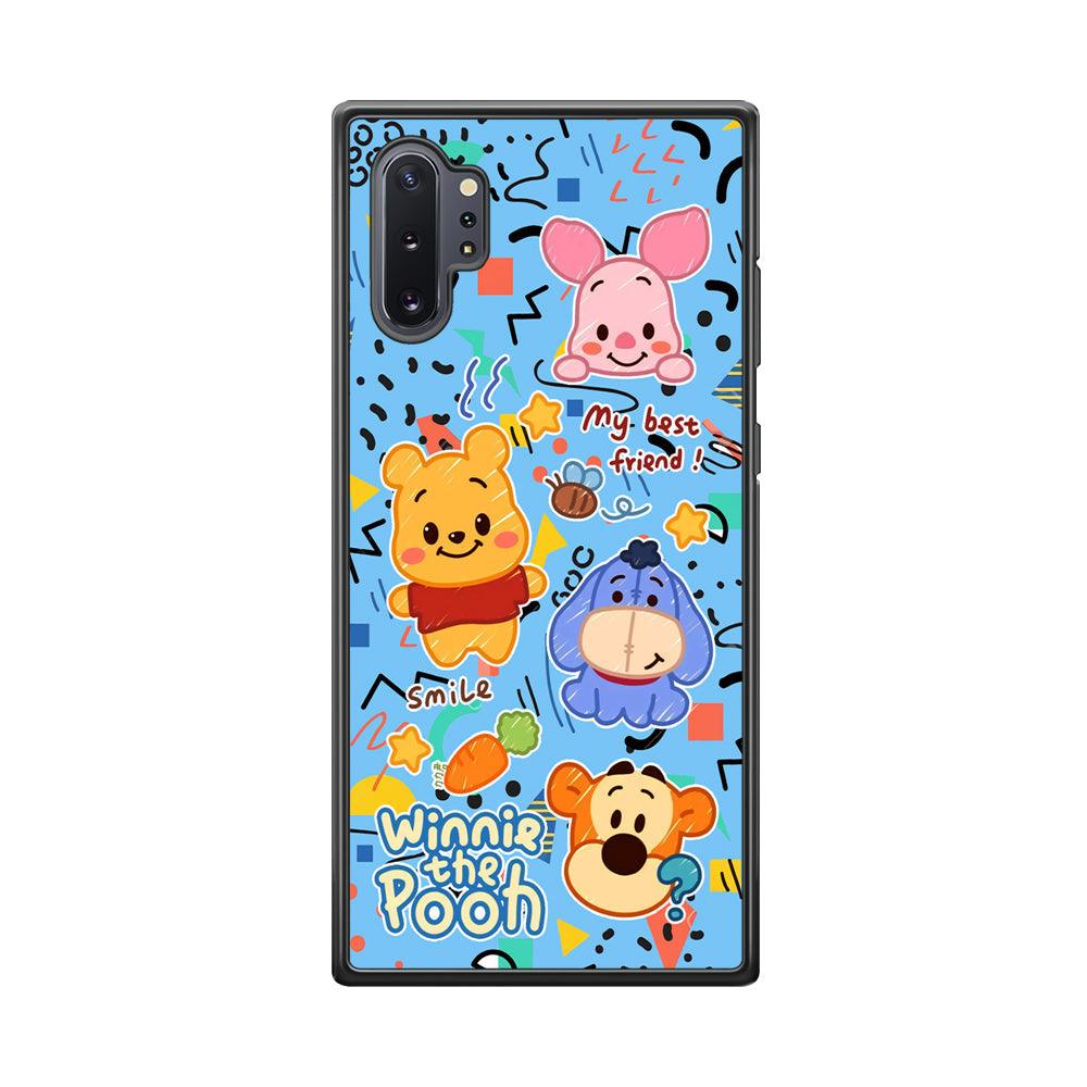 Winnie The Pooh The Best Friend Samsung Galaxy Note 10 Plus Case-Rubber Black (2D Case)-Oxvistore