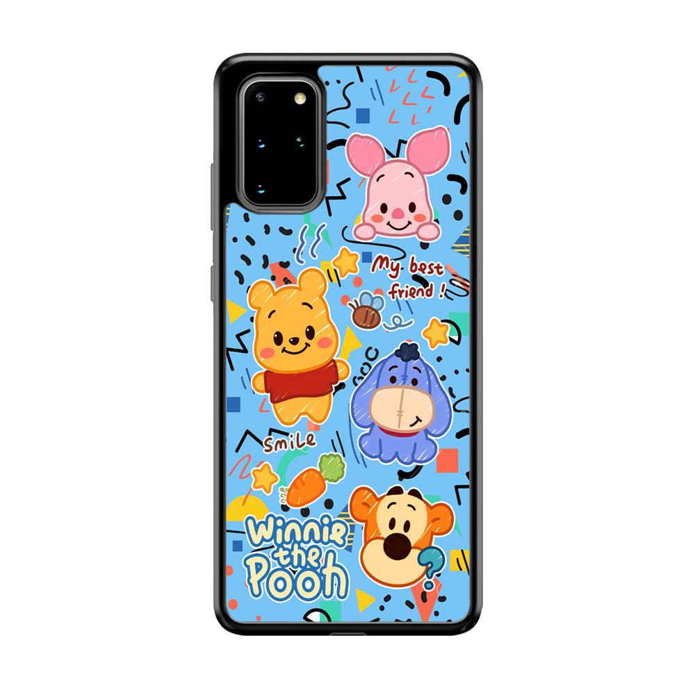 Winnie The Pooh The Best Friend Samsung Galaxy S20 Plus Case-Rubber Black (2D Case)-Oxvistore