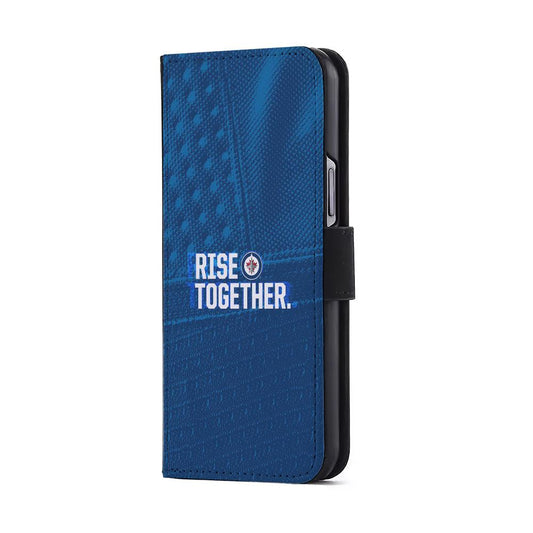 Winnipeg Jets Rise Together Flip Wallet Phone Case-Oxvistore