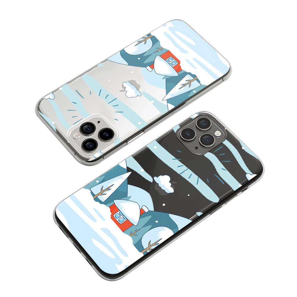 Winter Warm House in the Snow Clear Soft Case-Oxvistore