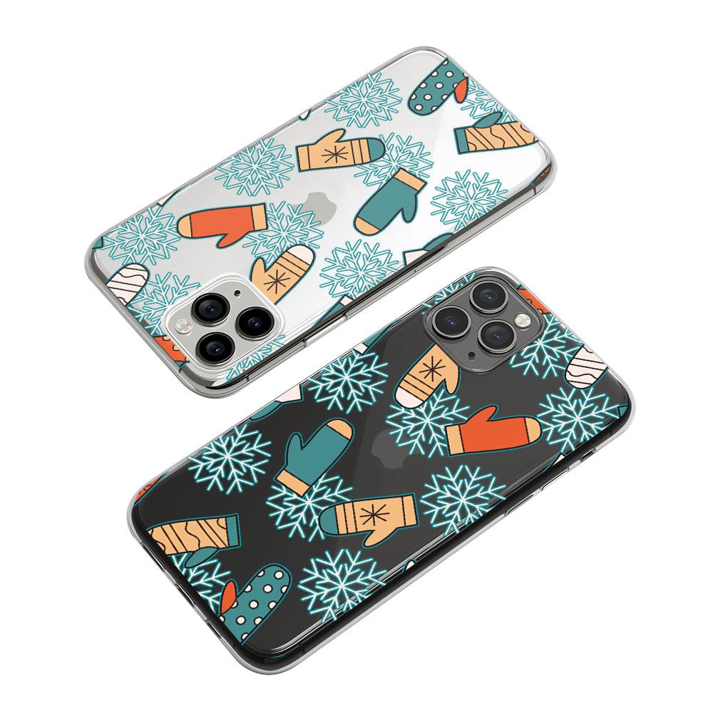 Winter Warm with Thick Gloves Clear Soft Case-Oxvistore