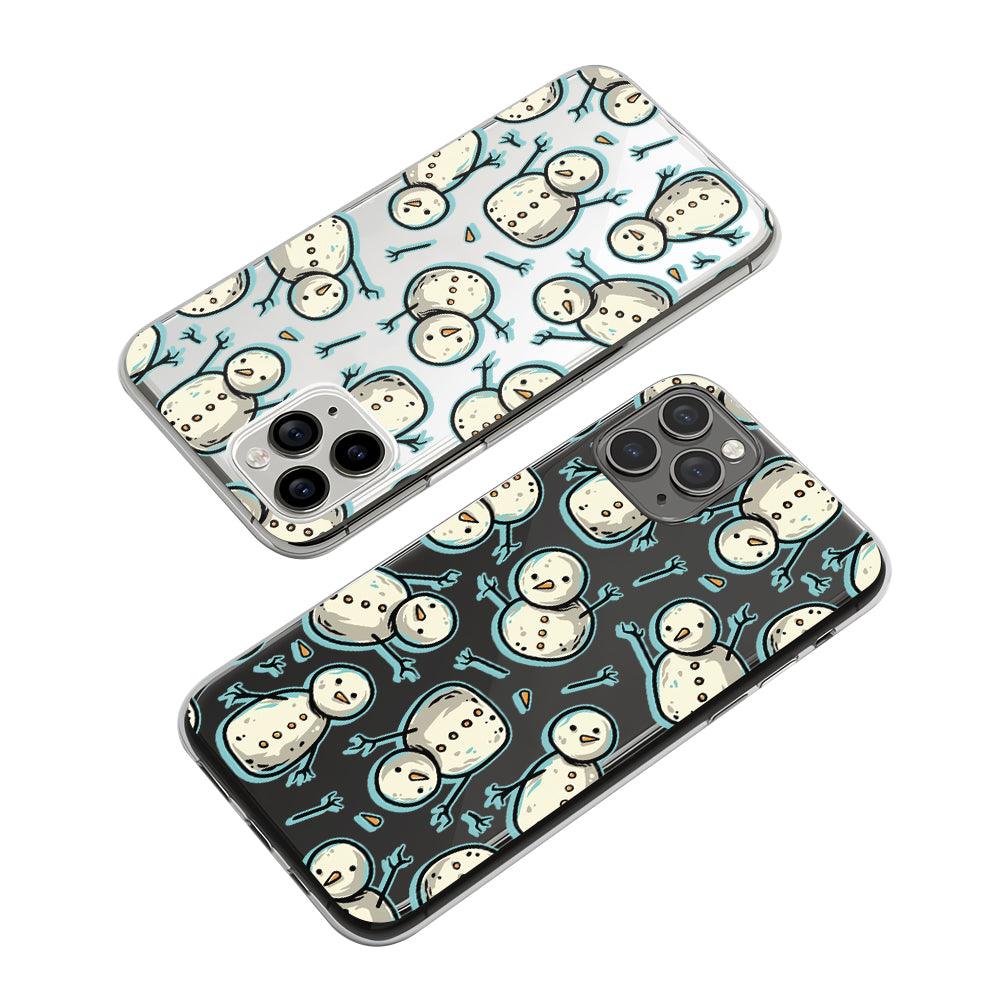 Winter with Lots of Snowmen Clear Soft Case-Oxvistore