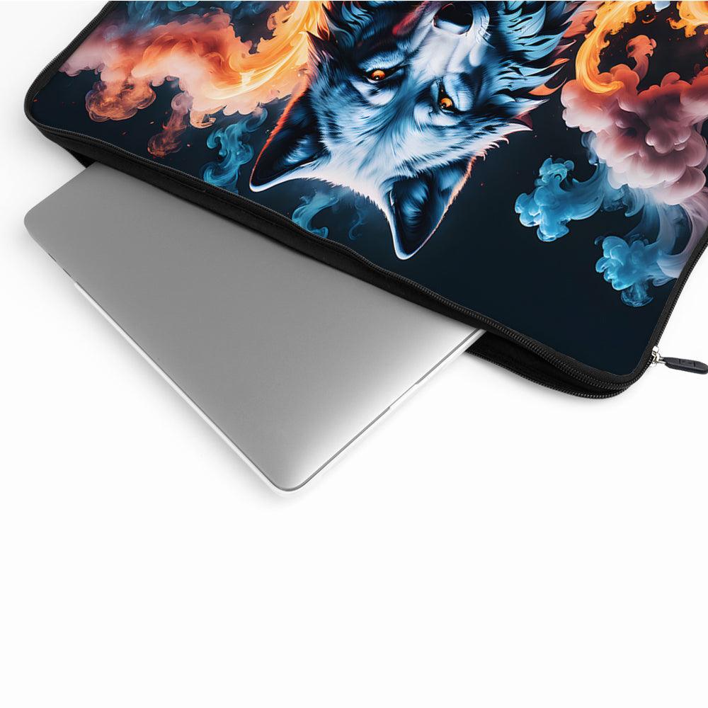 Wolf With Colorful Smoke Laptop Sleeve Protective Cover-Oxvistore