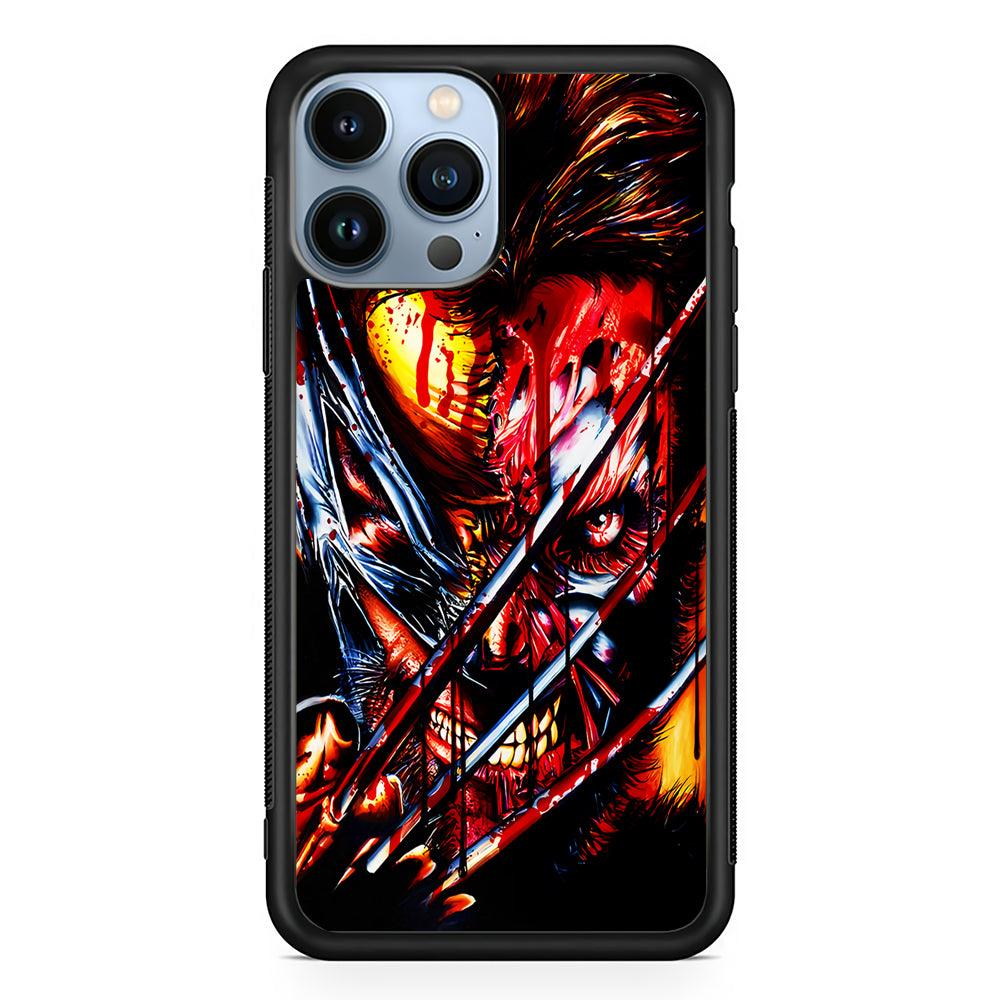 Wolverine Transformation Comic 2D Rubber Phone Case-Black-Oxvistore