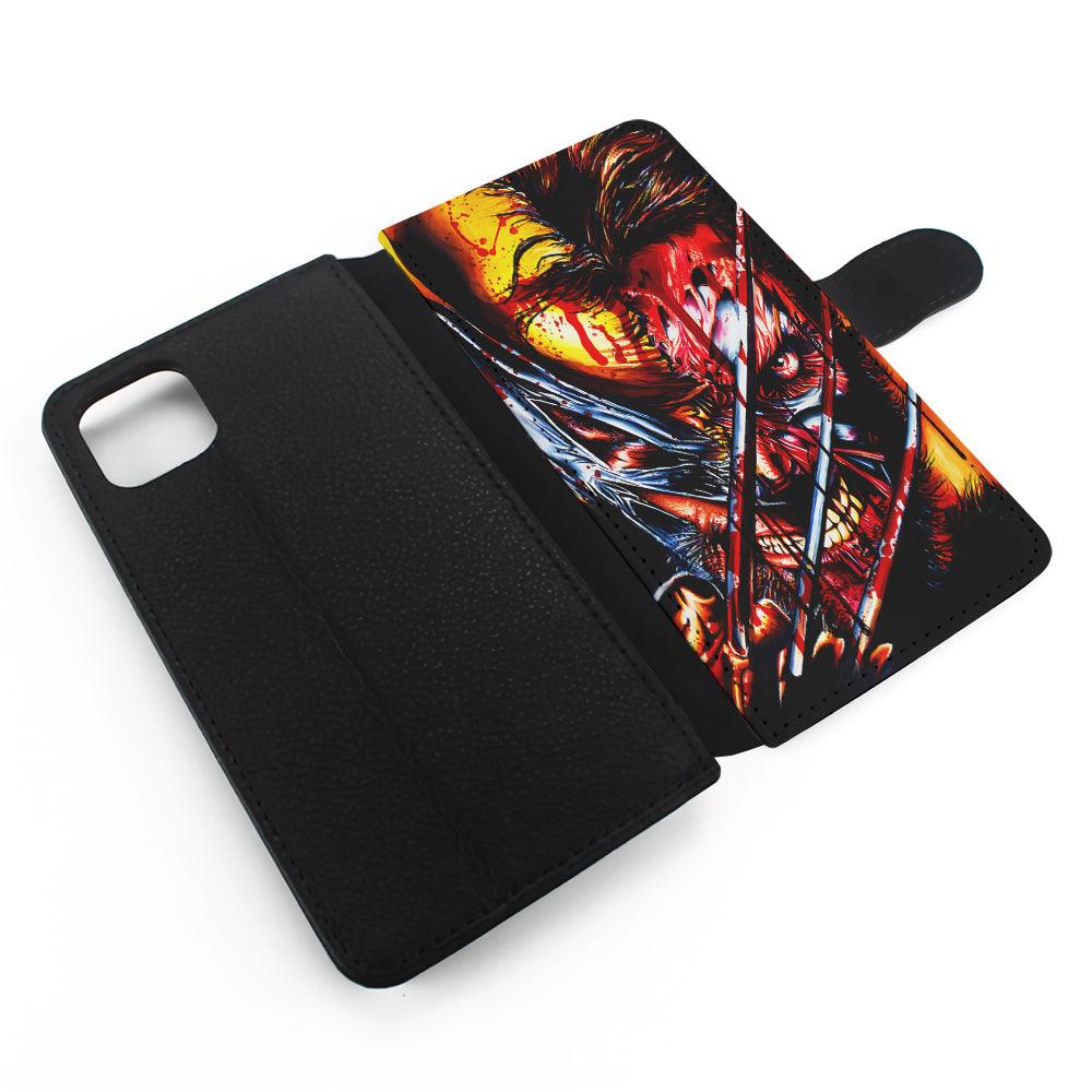 Wolverine Transformation Comic Flip Wallet Phone Case-Oxvistore
