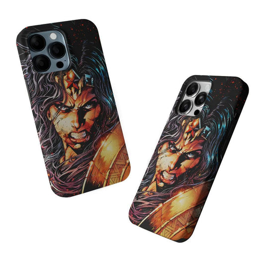 Wonder Woman Comic Art 2 in 1 Tough Phone Case-Oxvistore