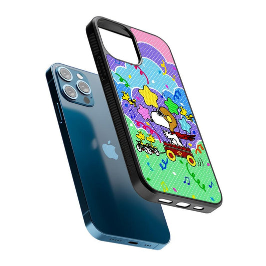 Woodstock Pulled Snoopy 2D Rubber Phone Case-Oxvistore