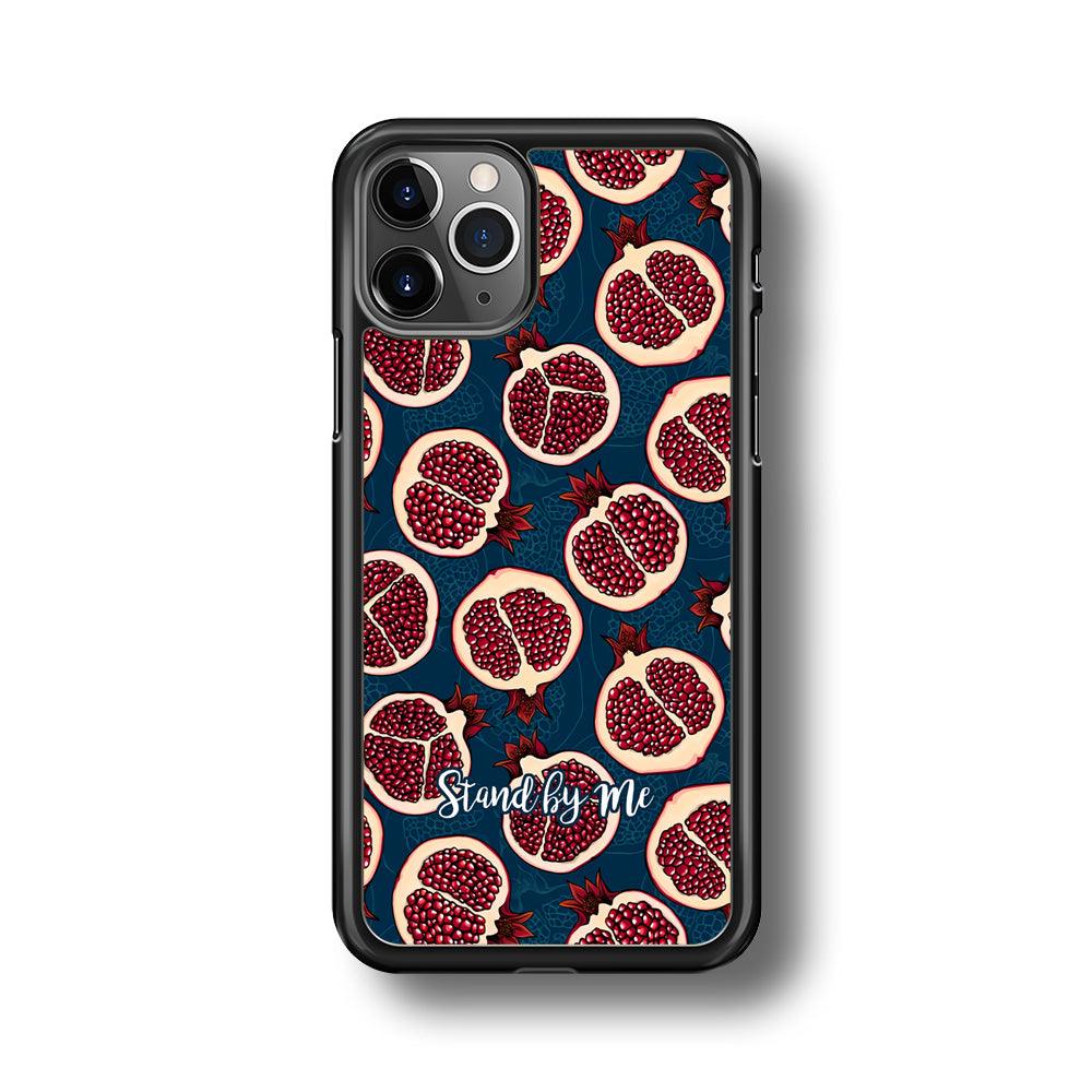 Word in Fruit Pattern 'Stand by Me' iPhone 11 Pro Case-Rubber Black (2D Case)-Oxvistore