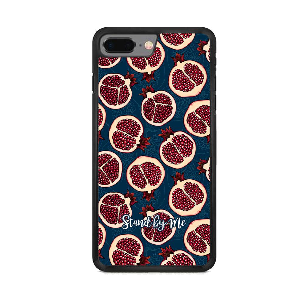 Word in Fruit Pattern 'Stand by Me' iPhone 8 Plus Case-Rubber White (2D Case)-Oxvistore