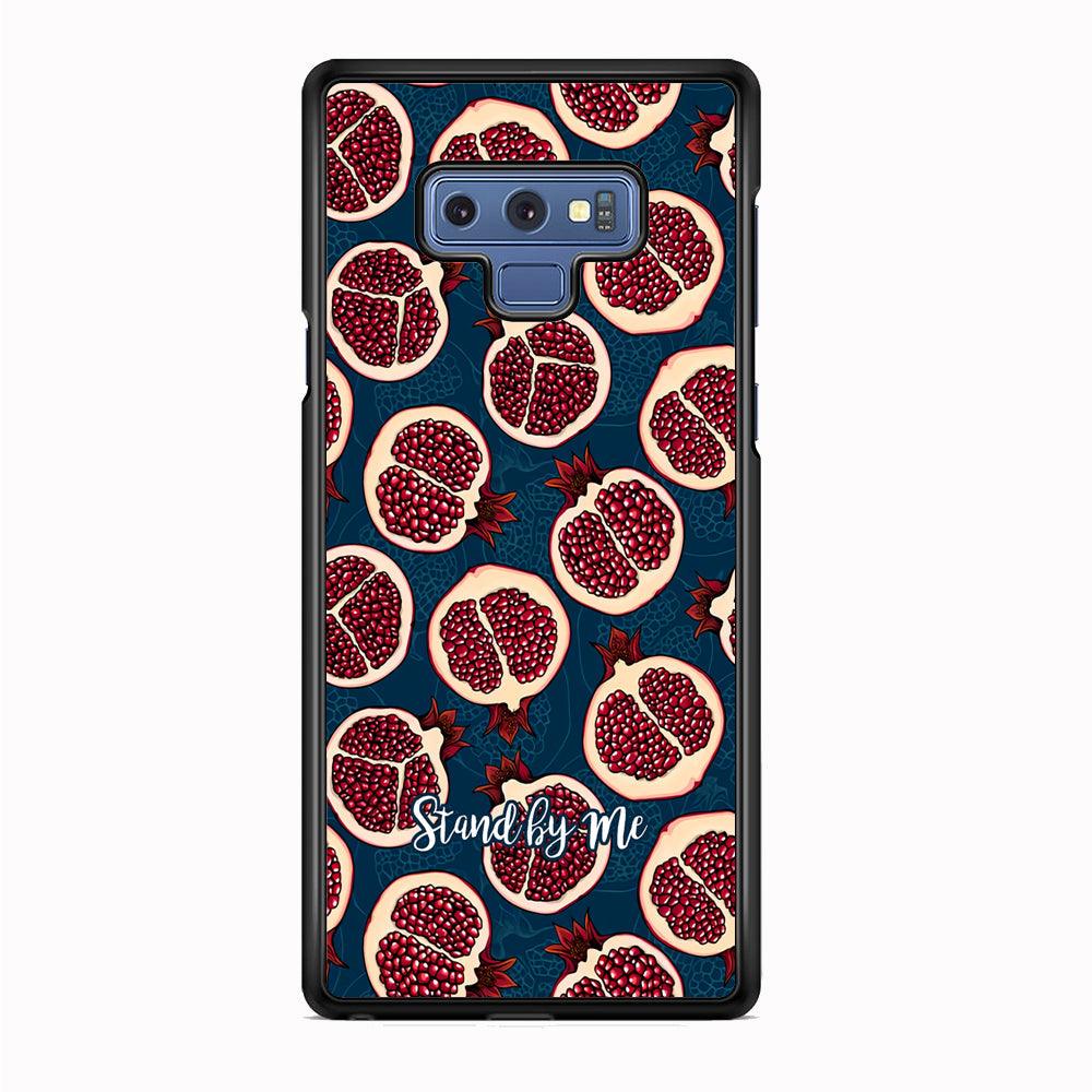 Word in Fruit Pattern 'Stand by Me' Samsung Galaxy Note 9 Case-Rubber Black (2D Case)-Oxvistore