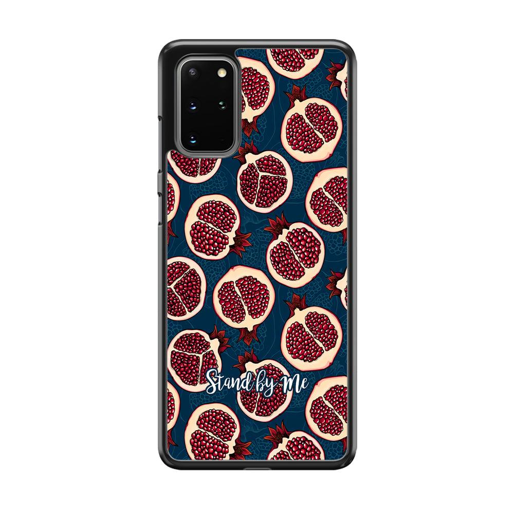 Word in Fruit Pattern 'Stand by Me' Samsung Galaxy S20 Plus Case-Rubber Black (2D Case)-Oxvistore