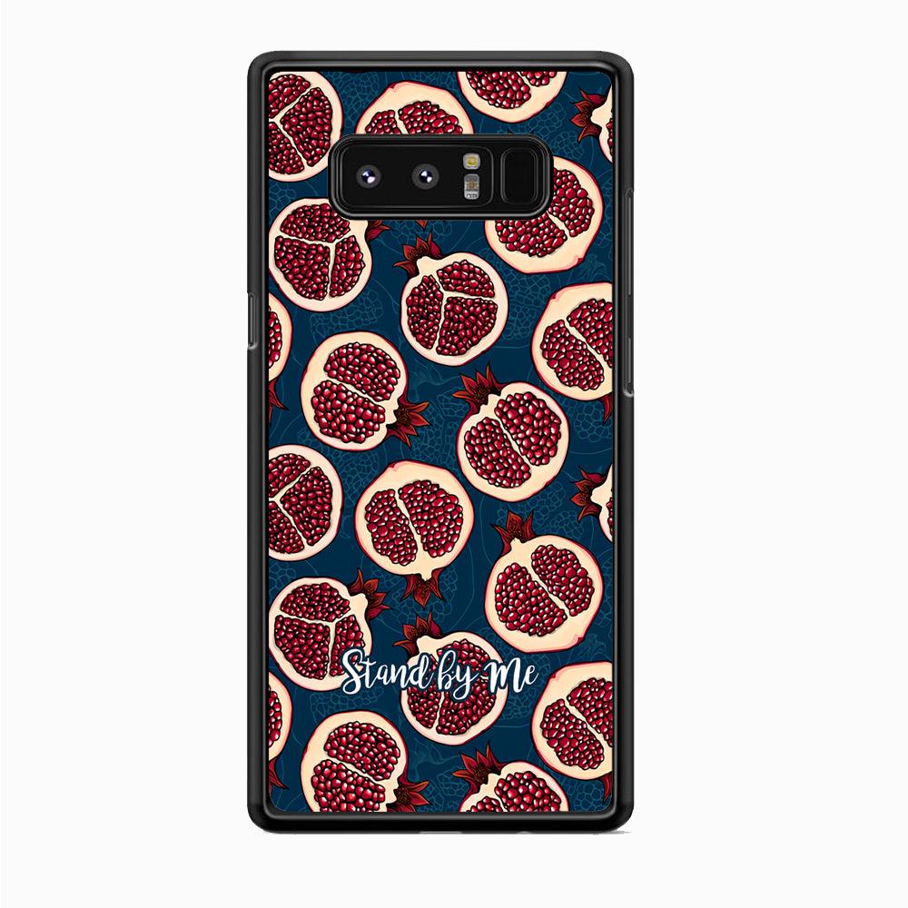 Word in Fruit Pattern 'Stand by Me' Samsung Galaxy Note 8 Case-Rubber Black (2D Case)-Oxvistore