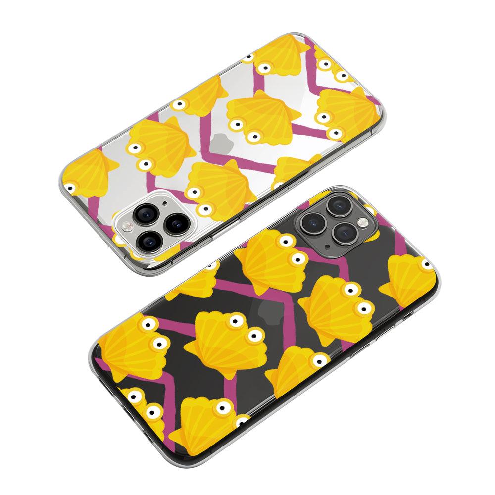 Yellow Scallop Staring in Amazement Clear Soft Case-Oxvistore