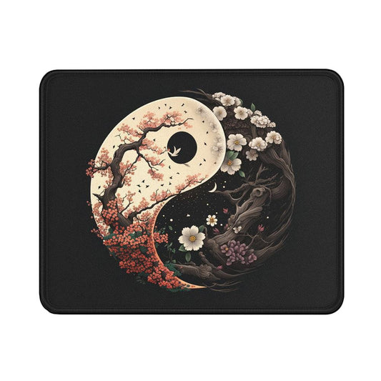 Yin Yang Flower Nature Mouse Pads | Custom Mouse Pad with Non-Slip Rubber Base