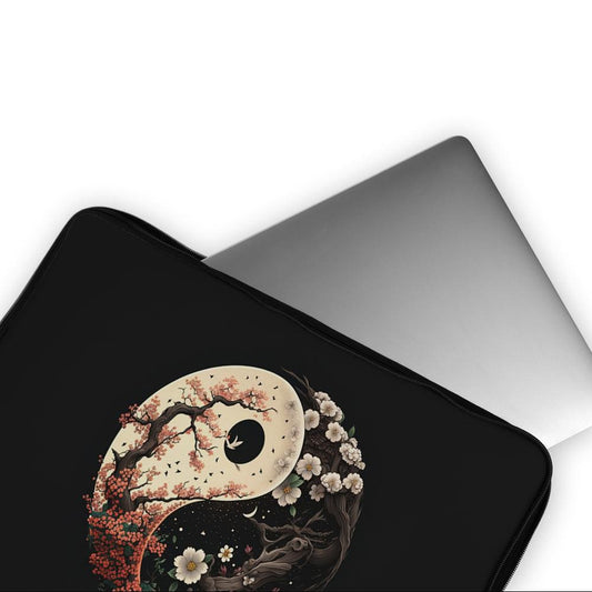 Yin Yang Flower Nature Laptop Sleeve Protective Cover-Oxvistore