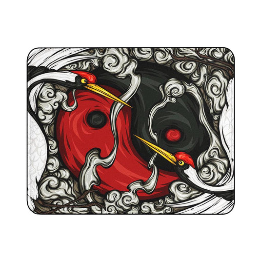 Yin Yang Japanese Art Graffiti Mouse Pads | Custom Mouse Pad with Non-Slip Rubber Base