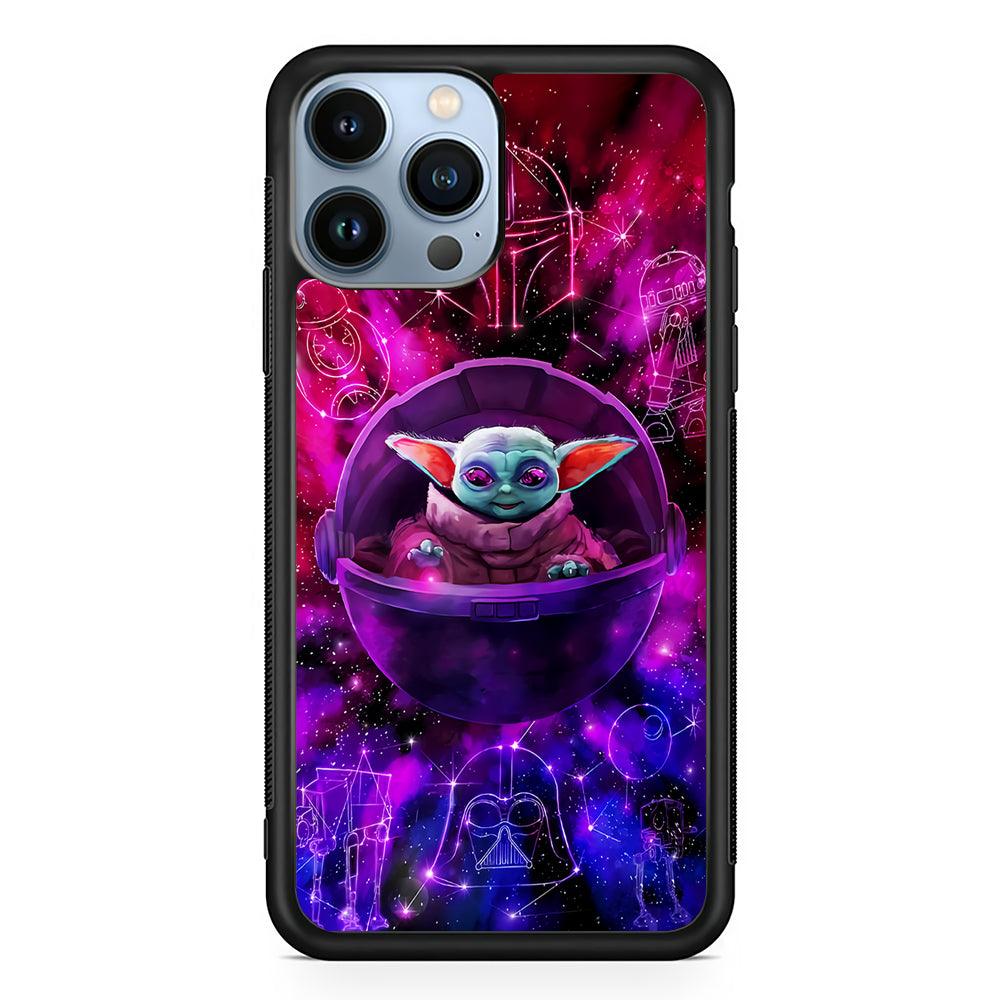 Yoda Star Wars Spacecraft 2D Rubber Phone Case-Black-Oxvistore