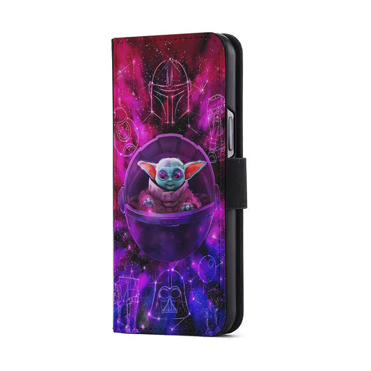 Yoda Star Wars Spacecraft Flip Wallet Phone Case-Oxvistore