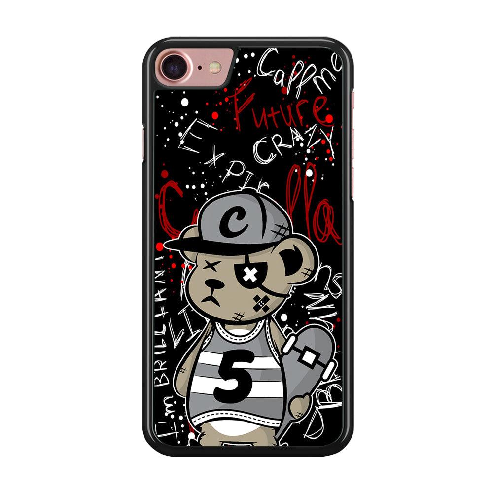 Young and Have Fun with The Future iPhone 7 Case-Rubber Black (2D Case)-Oxvistore