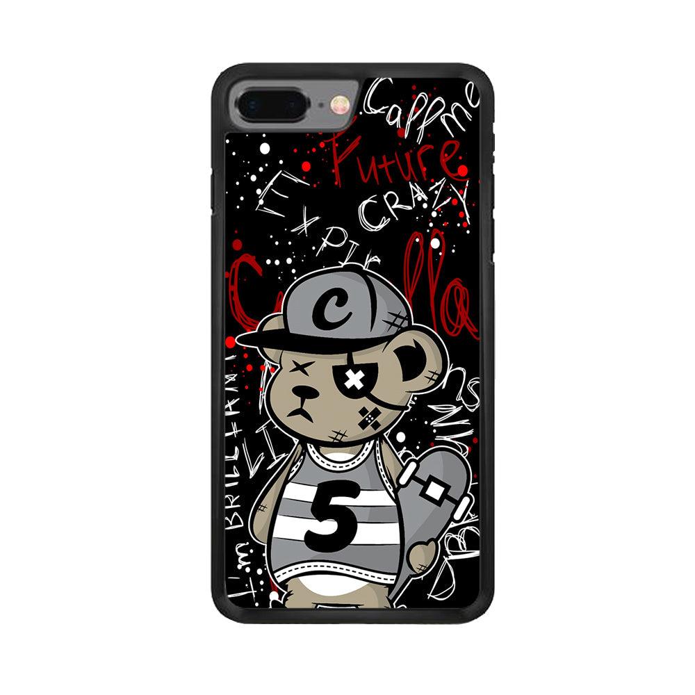 Young and Have Fun with The Future iPhone 7 Plus Case-Rubber Black (2D Case)-Oxvistore