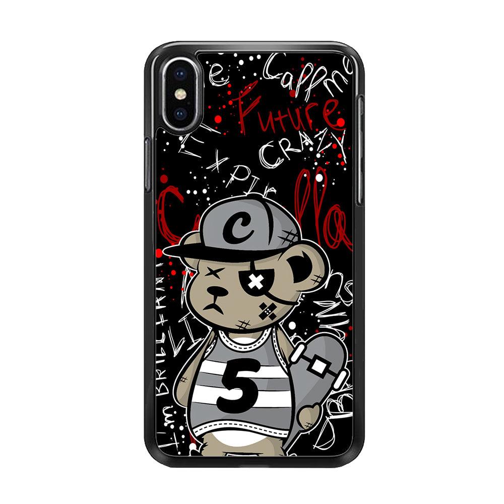 Young and Have Fun with The Future iPhone XS MAX Case-Rubber Black (2D Case)-Oxvistore