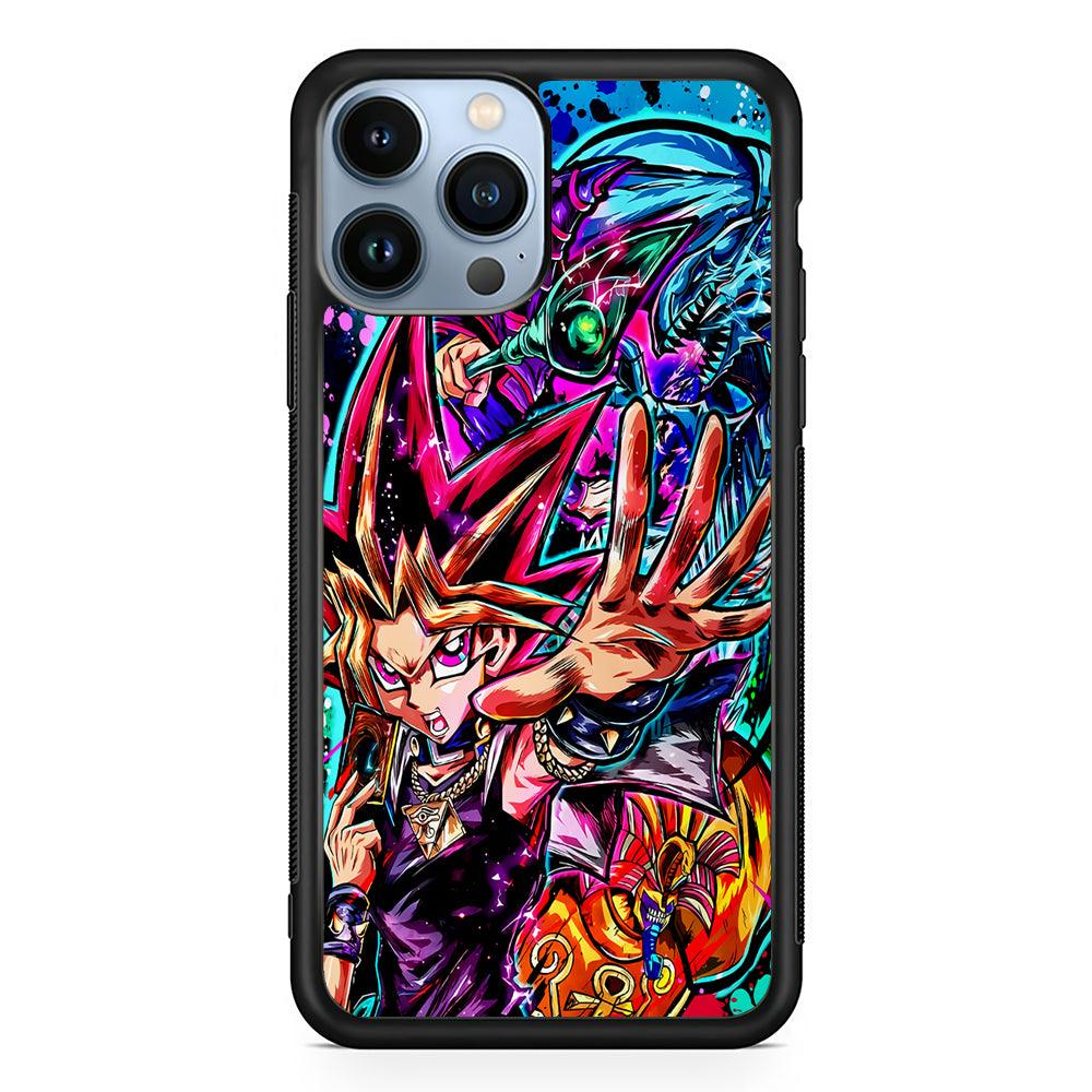 Yu-Gi-Oh Duel Monsters Art 2D Rubber Phone Case-Black-Oxvistore