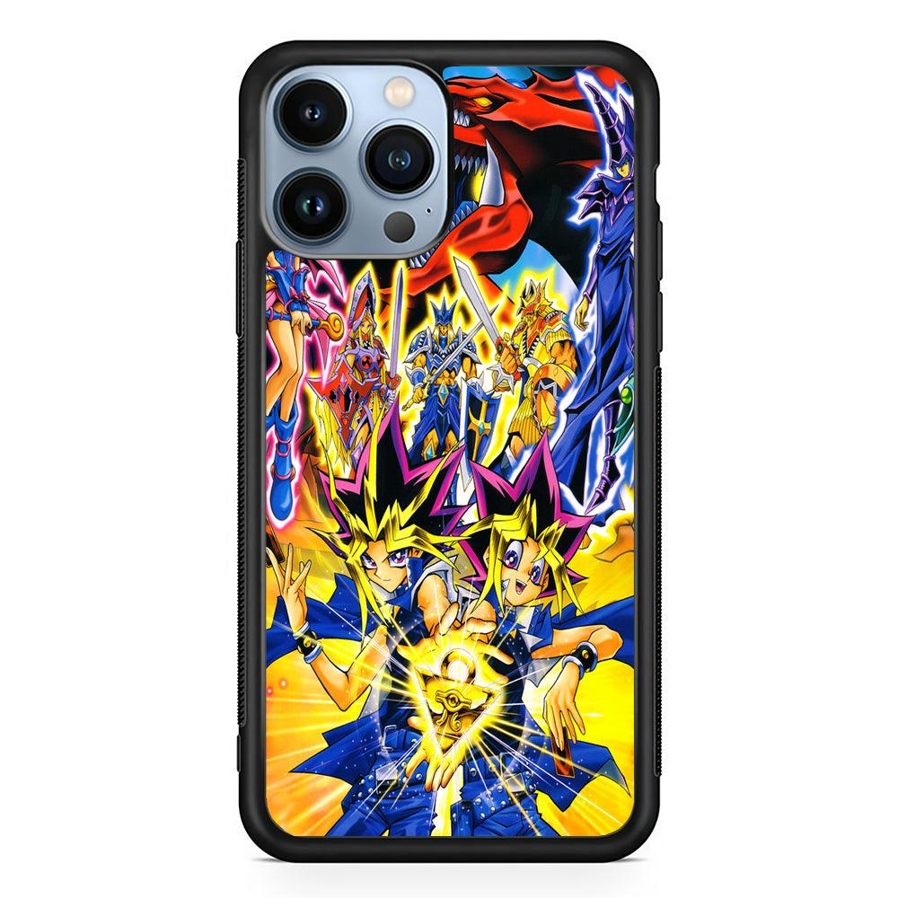 Yu-Gi-Oh Duel Monsters Fight 2D Rubber Phone Case-Black-Oxvistore