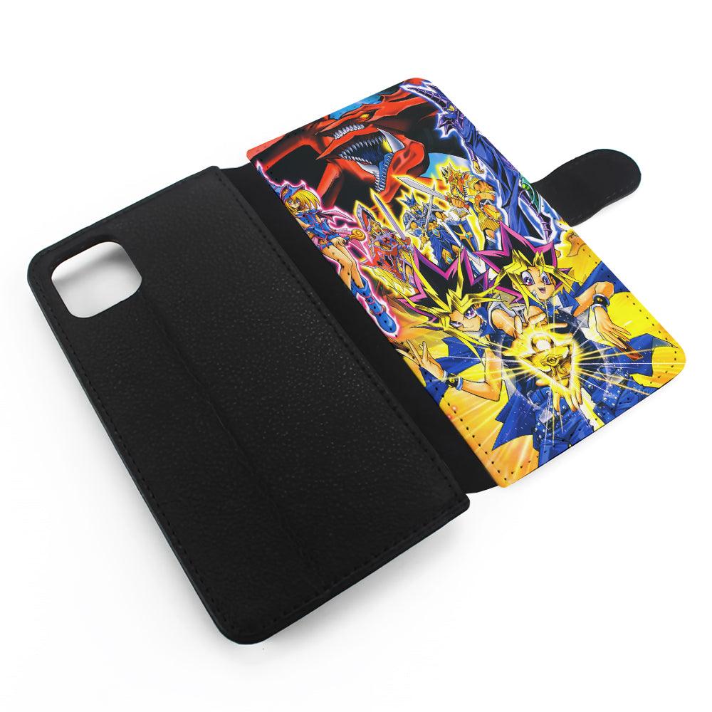 Yu-Gi-Oh Duel Monsters Fight Flip Wallet Phone Case-Oxvistore