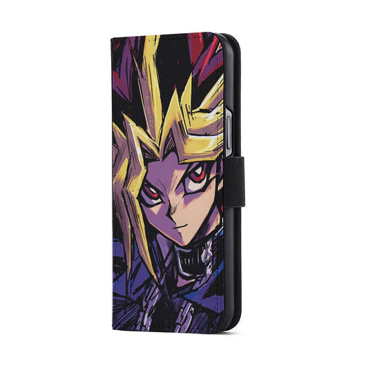 Yu-Gi-Oh Yami Yugi Flip Wallet Phone Case-Oxvistore