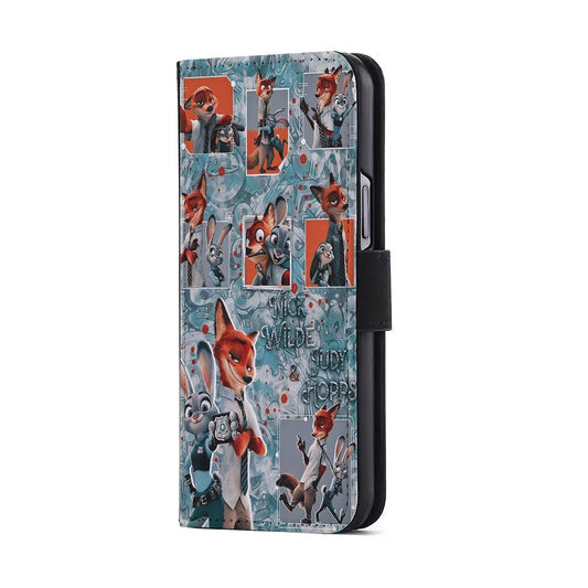 Zootopia Judy and Nick Aesthetic Flip Wallet Phone Case-Oxvistore