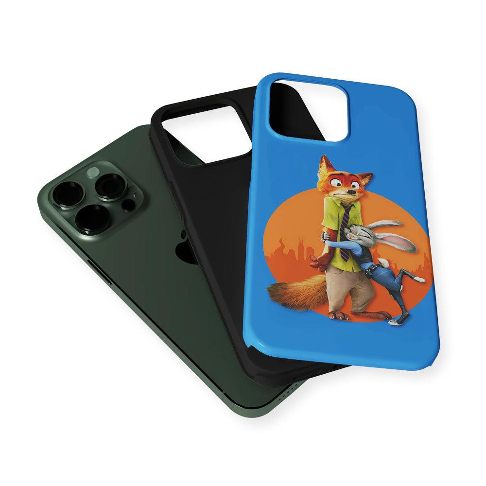 Zootopia Nick and Judy Hug 2 in 1 Tough Phone Case-Oxvistore
