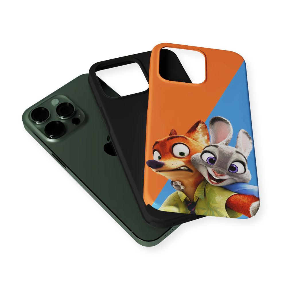 Zootopia Nick and Judy Selfie 2 in 1 Tough Phone Case-Oxvistore