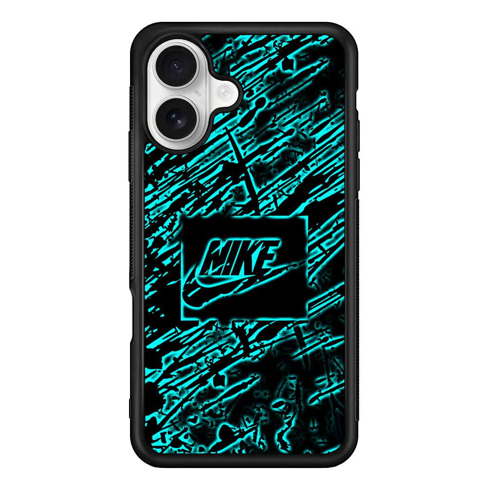 Artistic Nike Blue Abstract iPhone 16 Plus Case – Slim Fit Protective Phone Case