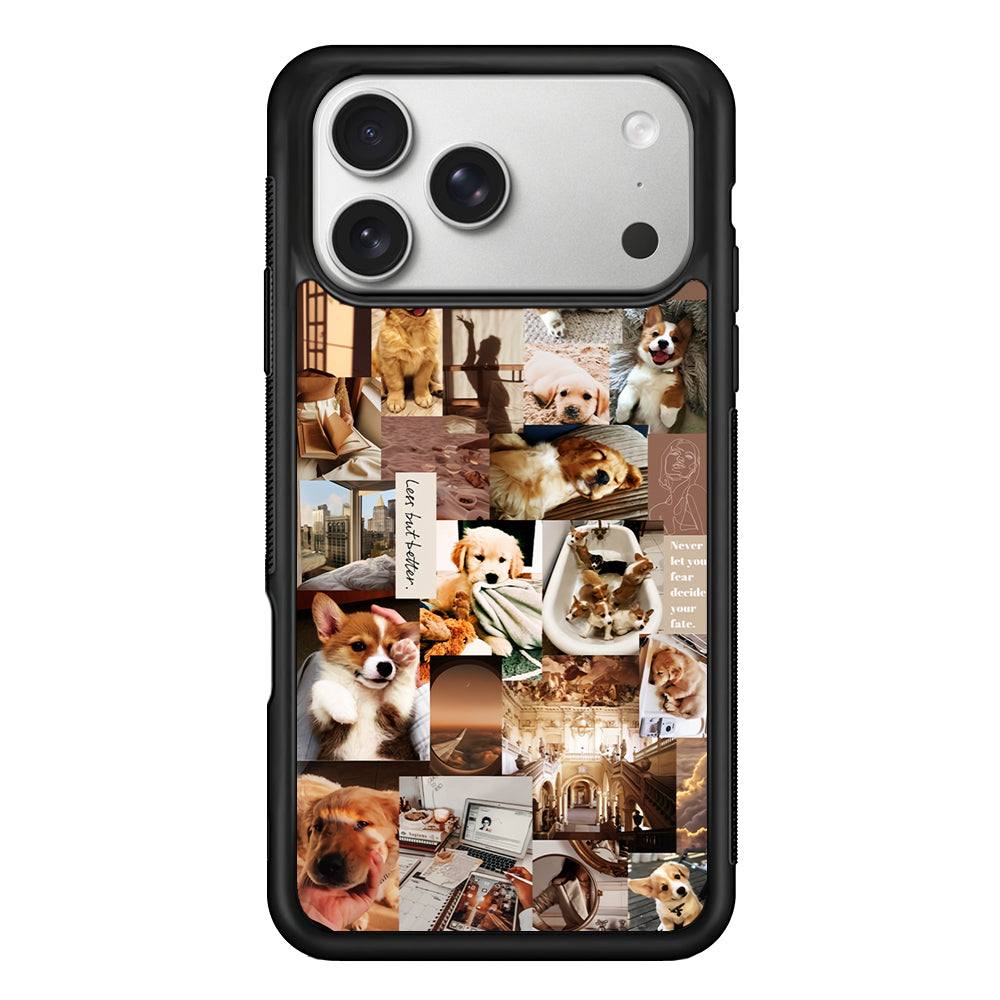 Cute Puppy Dog Aesthetic iPhone 17 Pro Case | Slim Rubber Case for iPhone 17 Pro