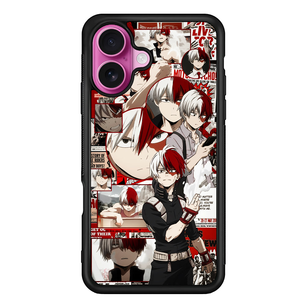 Todoroki My Hero Academia Aesthetic iPhone 17 Case | Slim Protective Rubber Phone Cover