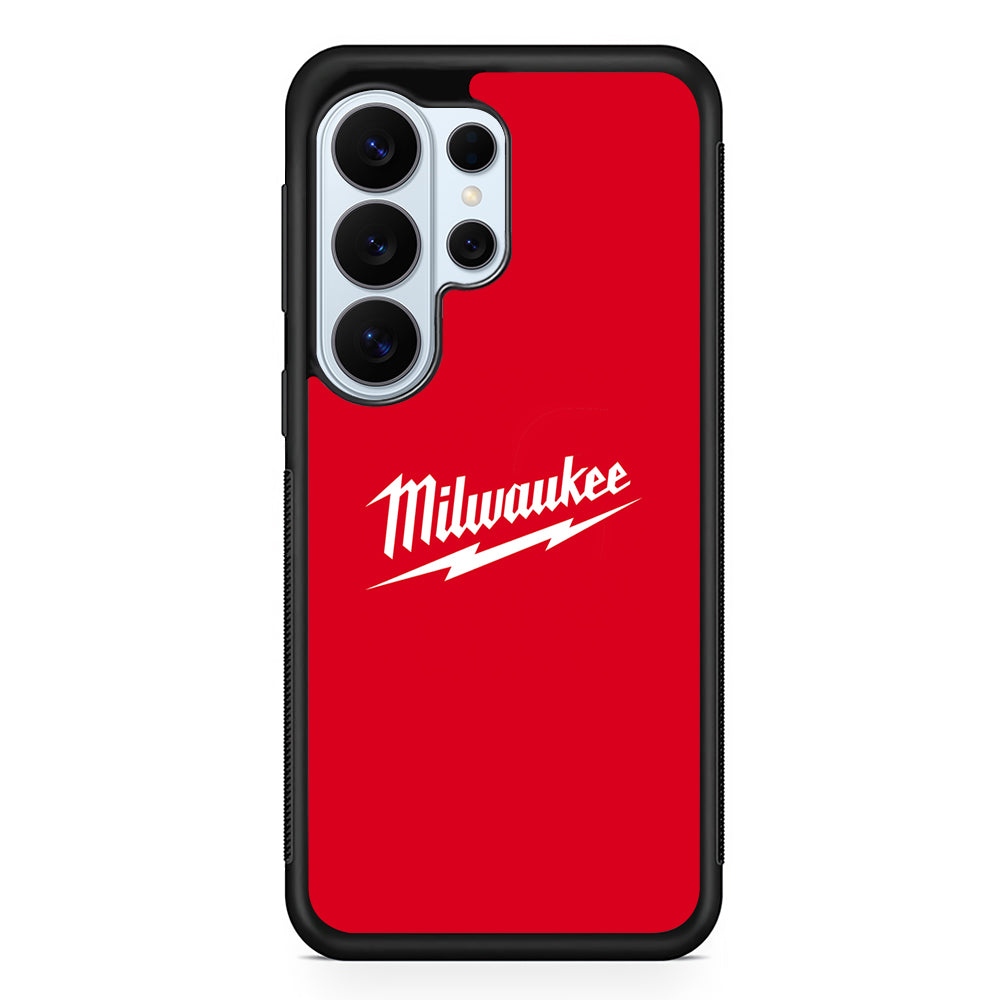 Milwaukee Tool Red Background Samsung Galaxy S26 Ultra Case | Slim Rubber Case for Samsung Galaxy S26 Ultra