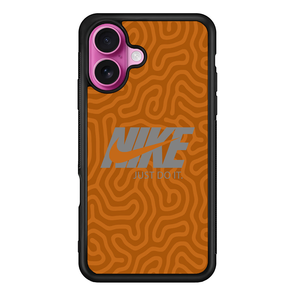 Nike Brown Maze iPhone 17 Case - Slim Rubber Case for iPhone 17