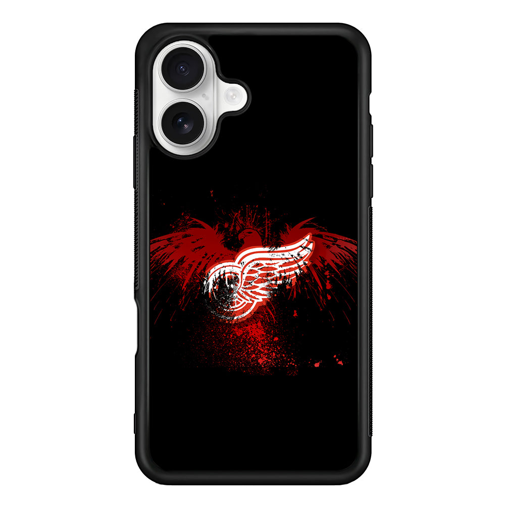 Detroit Red Wings Eagle iPhone 16 Plus Case | Durable Protective Rubber Cover