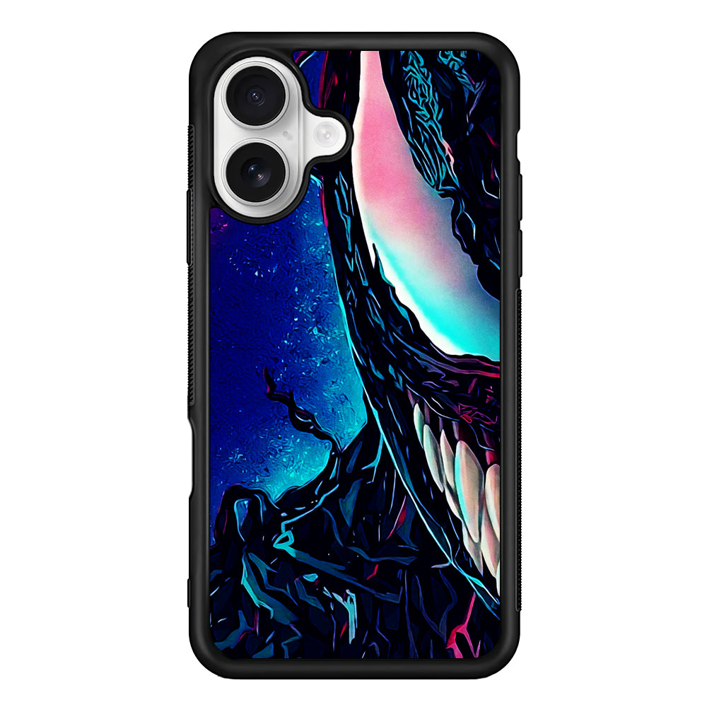Spider Man Venom In The Night iPhone 16 Plus Case | Durable Protective Rubber Cover