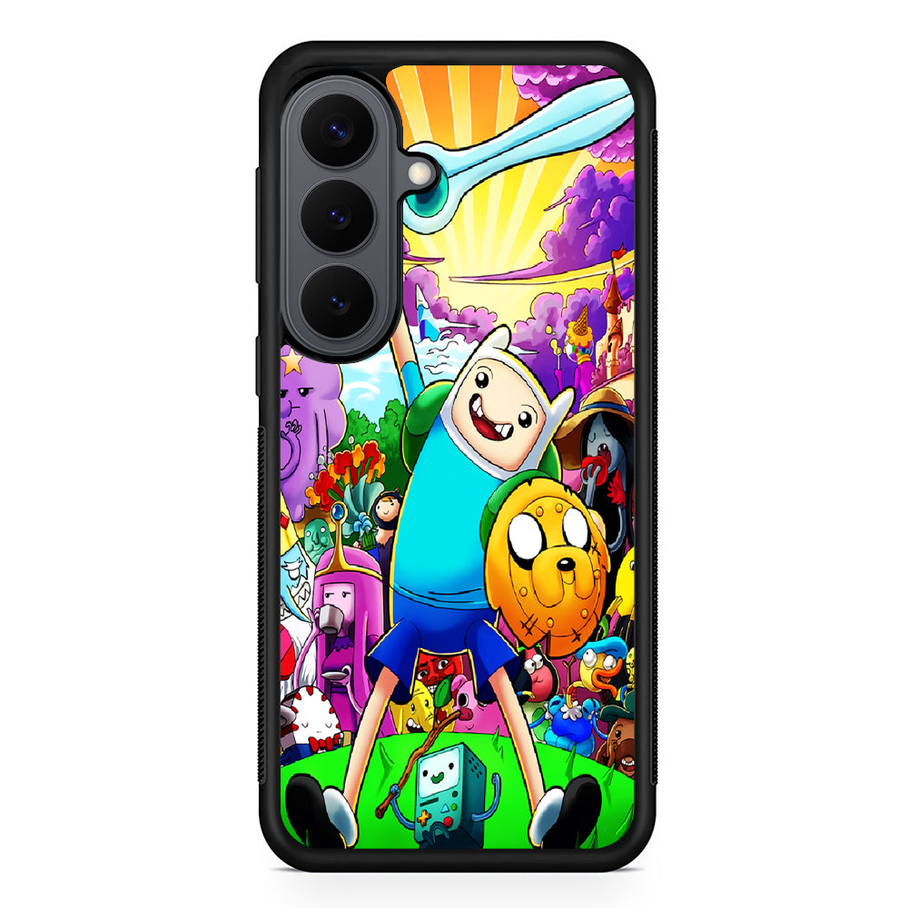 Adventure Time Poster Colorfull Samsung Galaxy S26 Plus Case | Slim Rubber Case for Samsung Galaxy S26 Plus