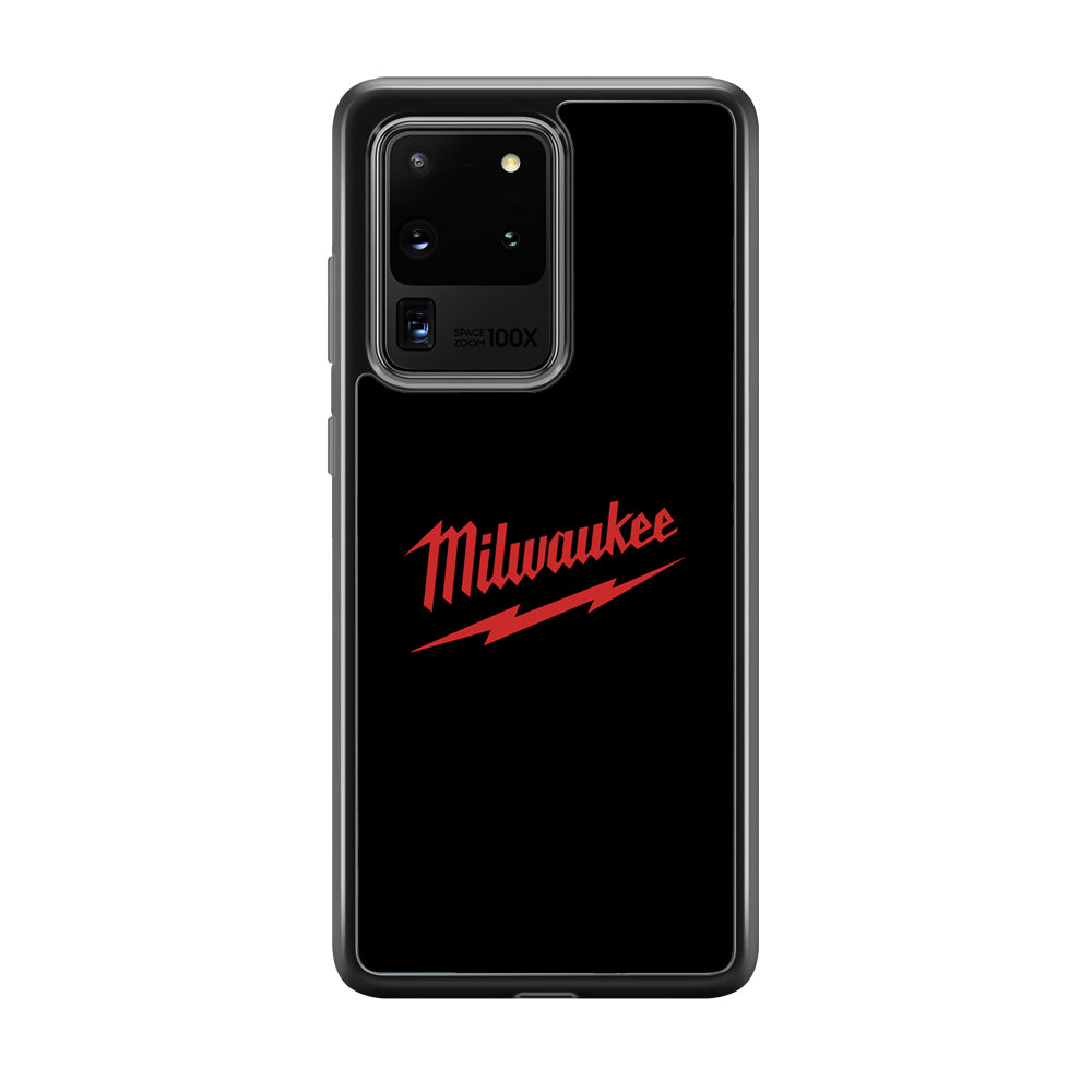 Milwaukee Tool Black Background Samsung Galaxy S20 Ultra Case | Slim Rubber Case for Samsung Galaxy S20 Ultra