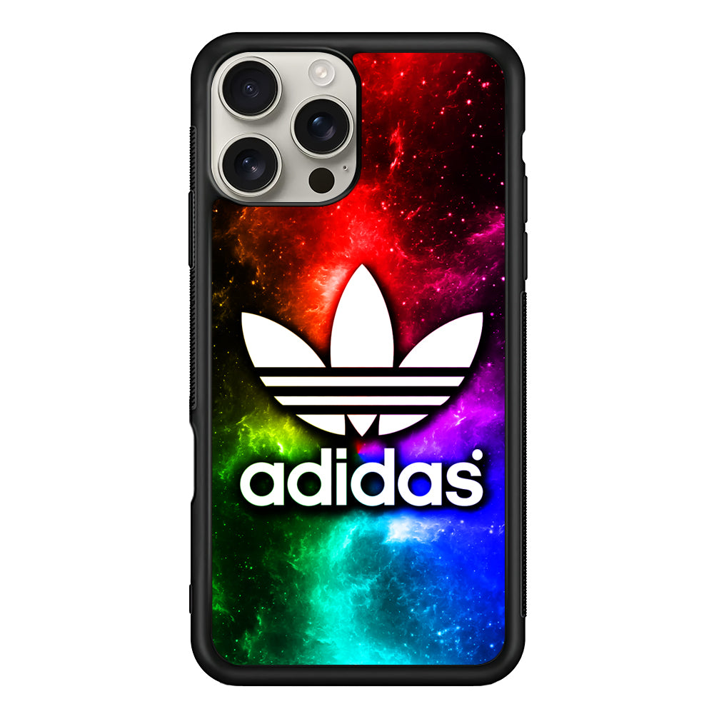 Adidas Logo Colours in Space iPhone 16 Pro Max Case | Durable Everyday Protective Cover